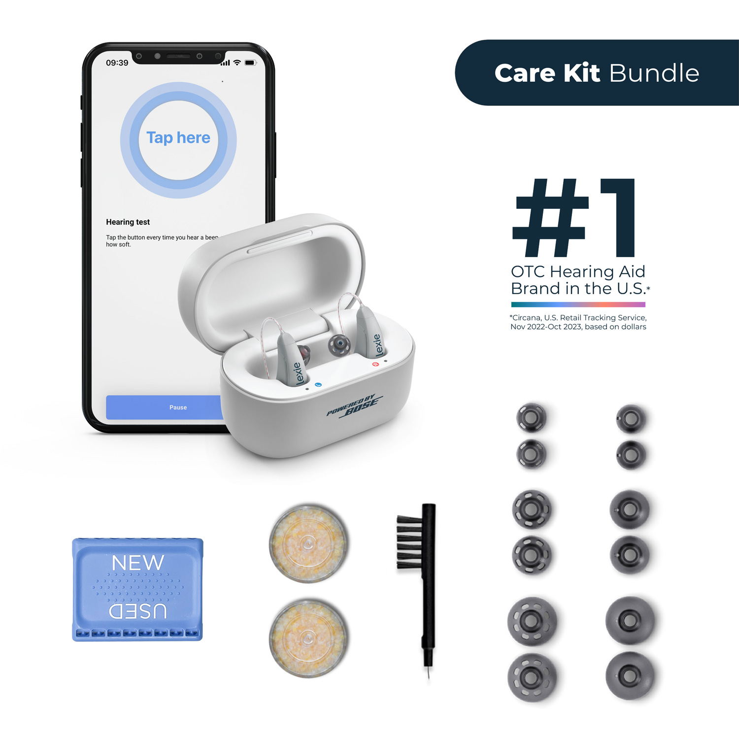 Lexie B2+ Powered by Bose w/ Care Kit AARP® Hearing Solutions