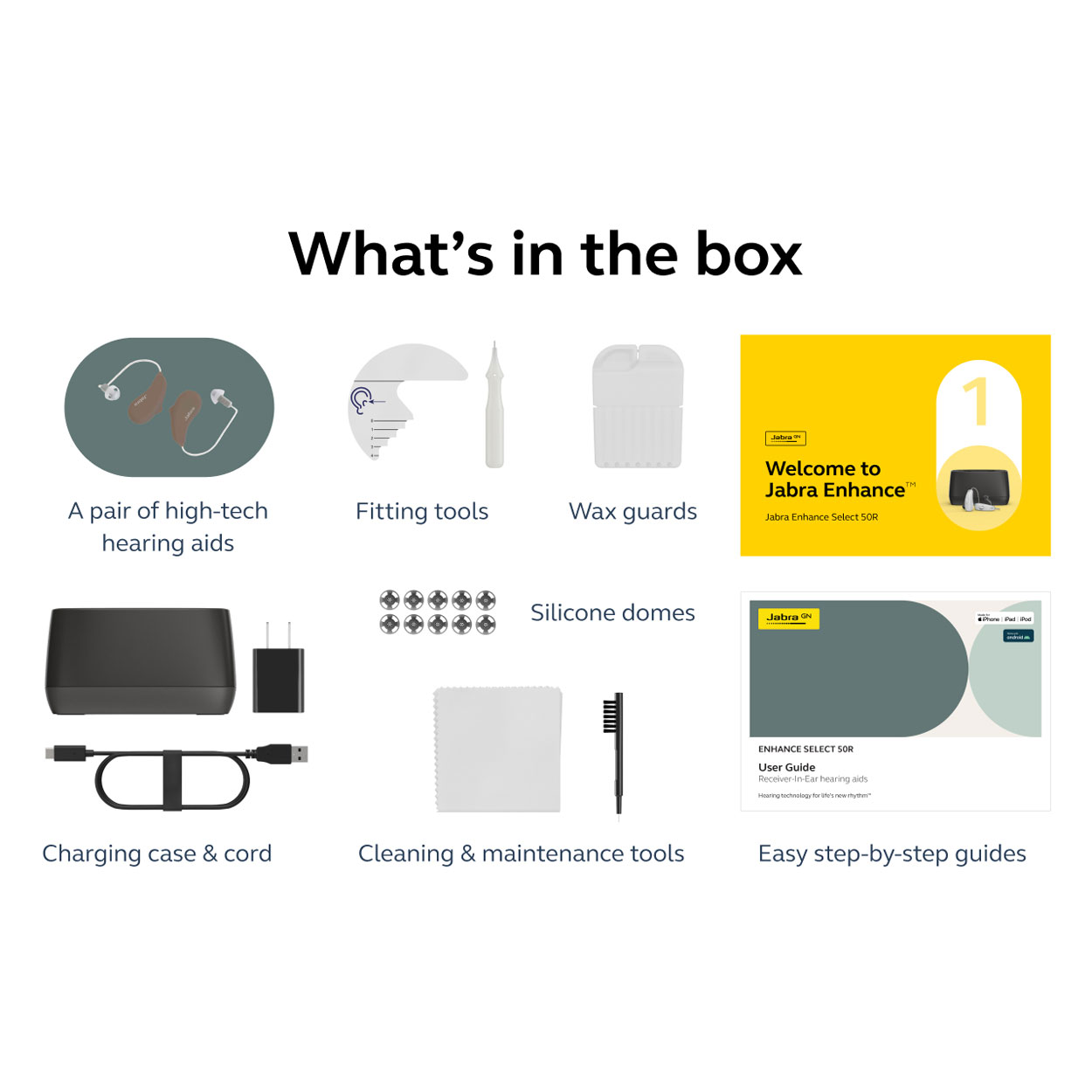 Jabra Enhance Select 50R w/Premium Care, Medium Blonde image number 7