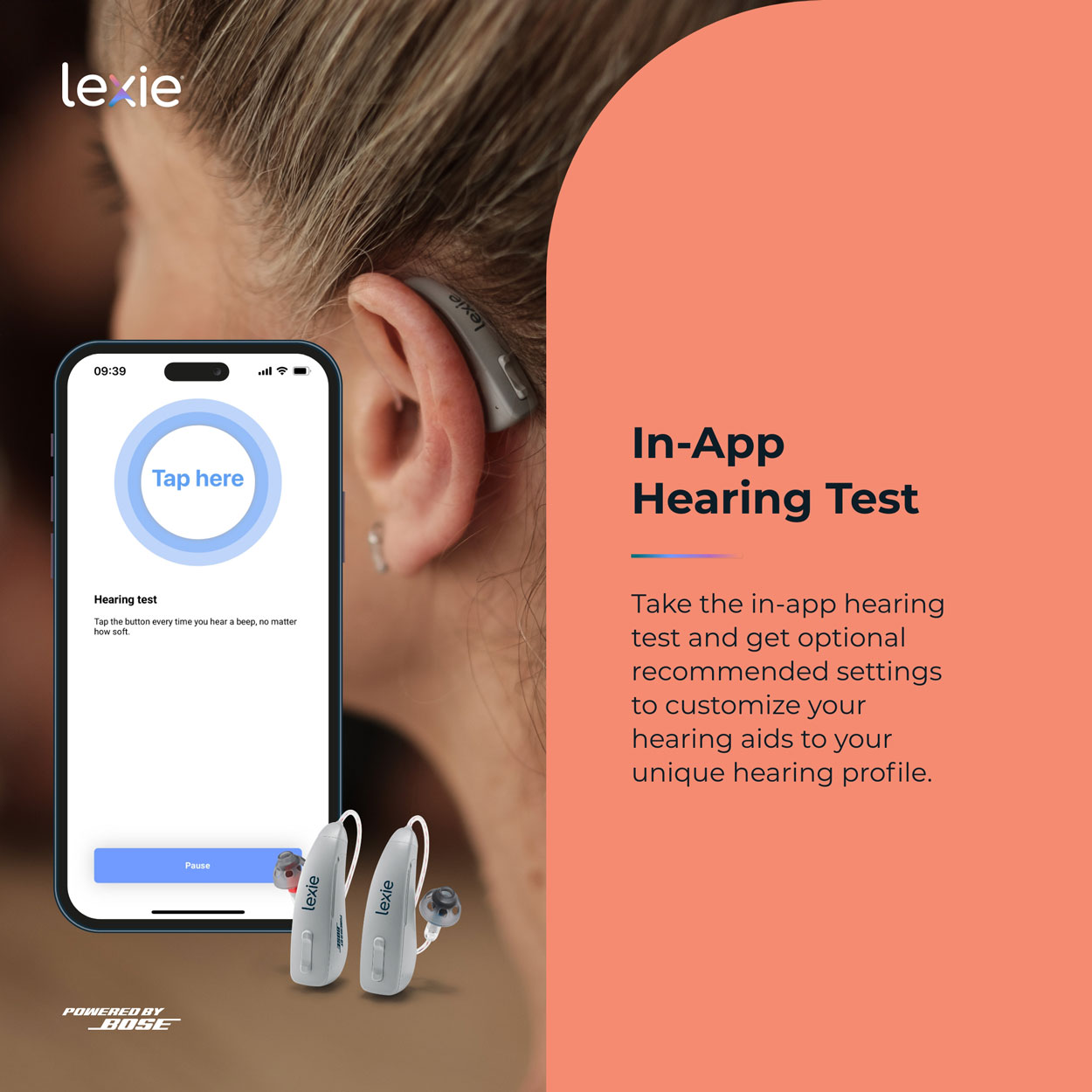 Lexie B2 Hearing Aids, Powered by Bose,  image number 6
