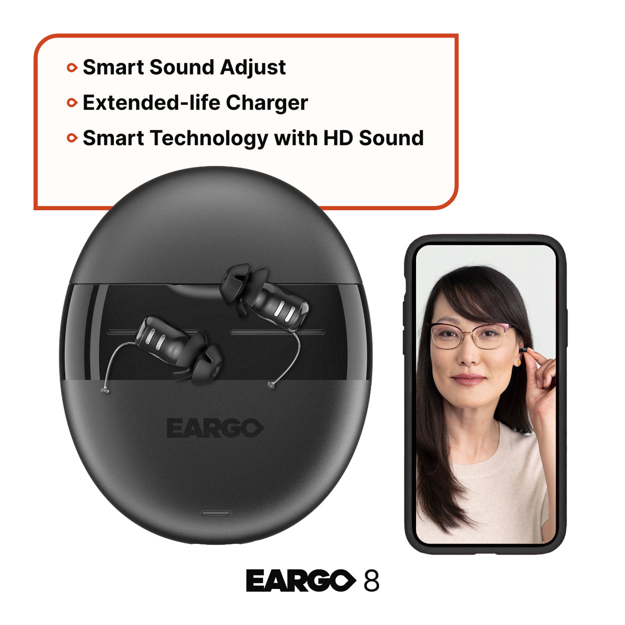 Eargo 8 HC Edition w/ Lifetime Support AARP® Hearing Solutions