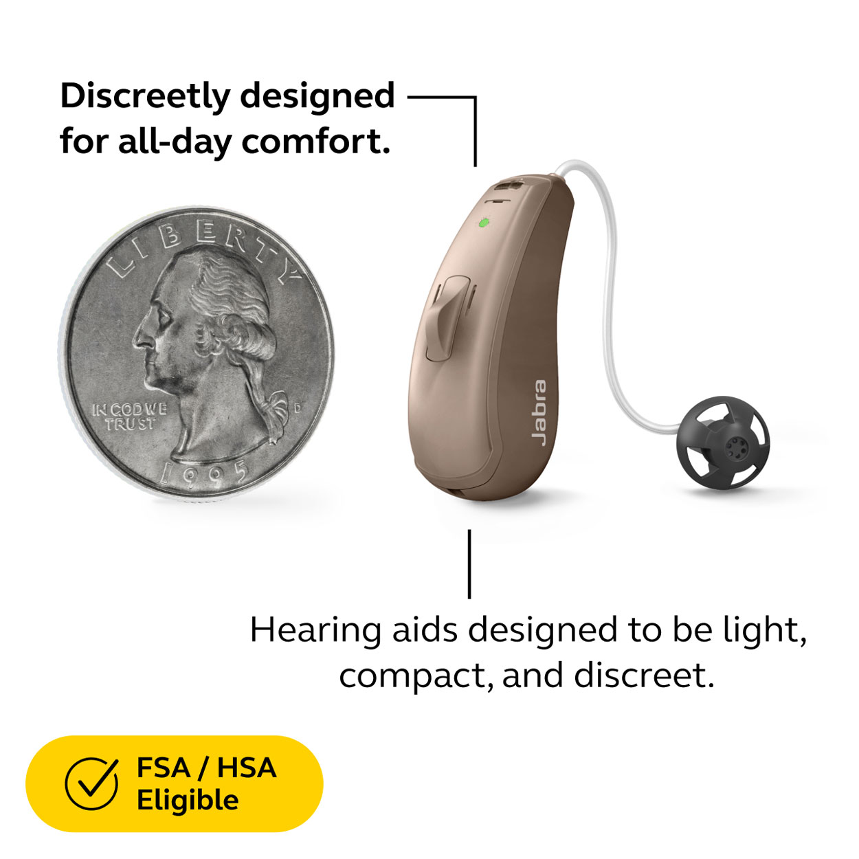 Jabra Enhance Select 50R w/Premium Care, Medium Blonde image number 2
