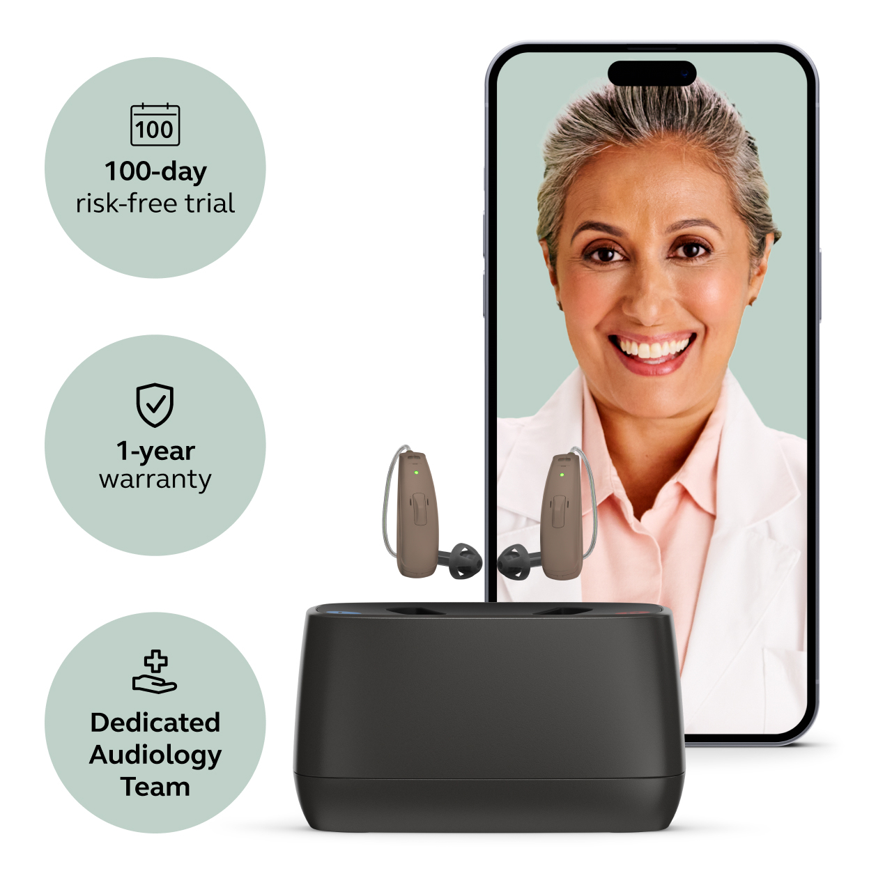 Jabra Enhance Select 50R w/Premium Care, Medium Blonde, image number 1