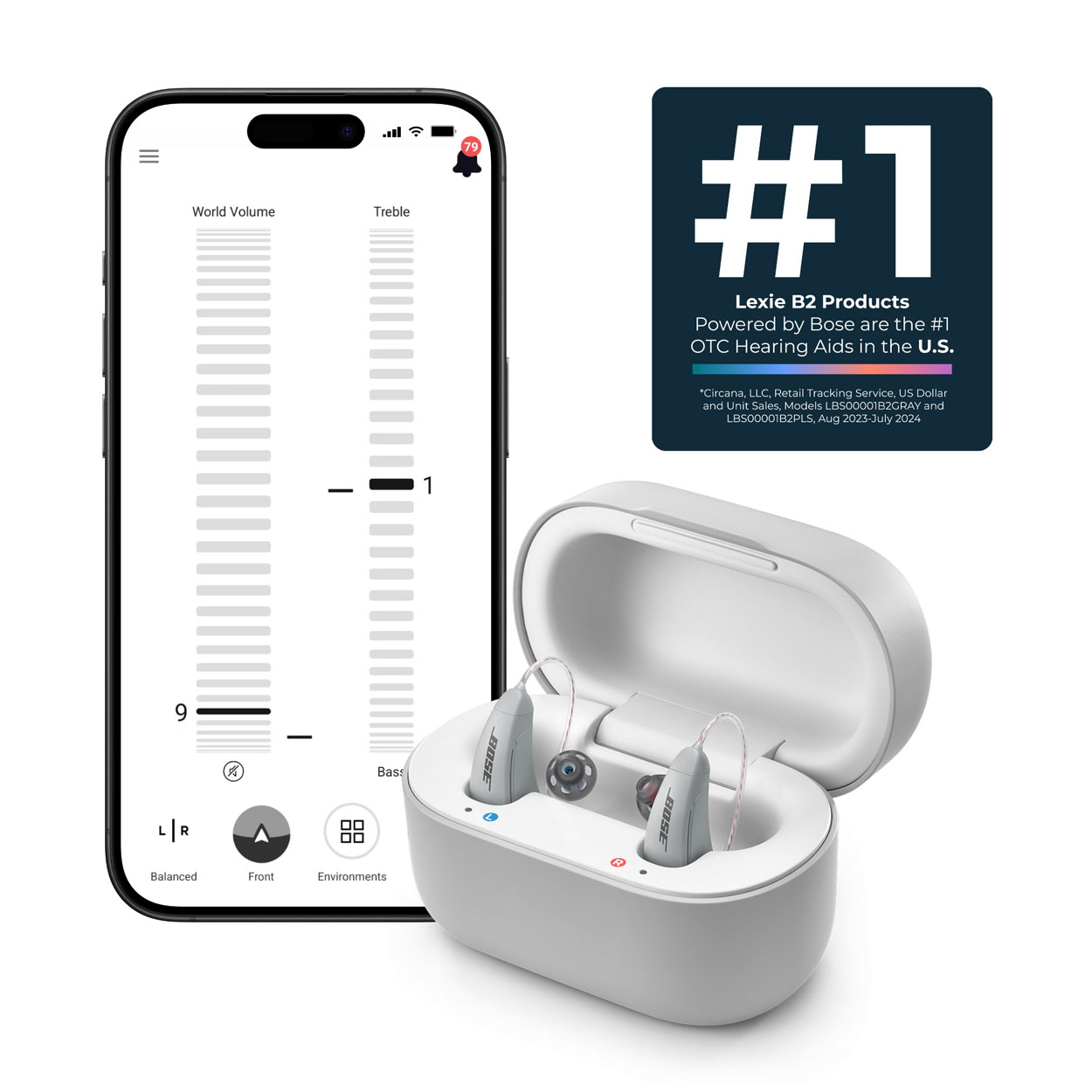 Lexie B2 Hearing Aids, Powered by Bose,  image number 2