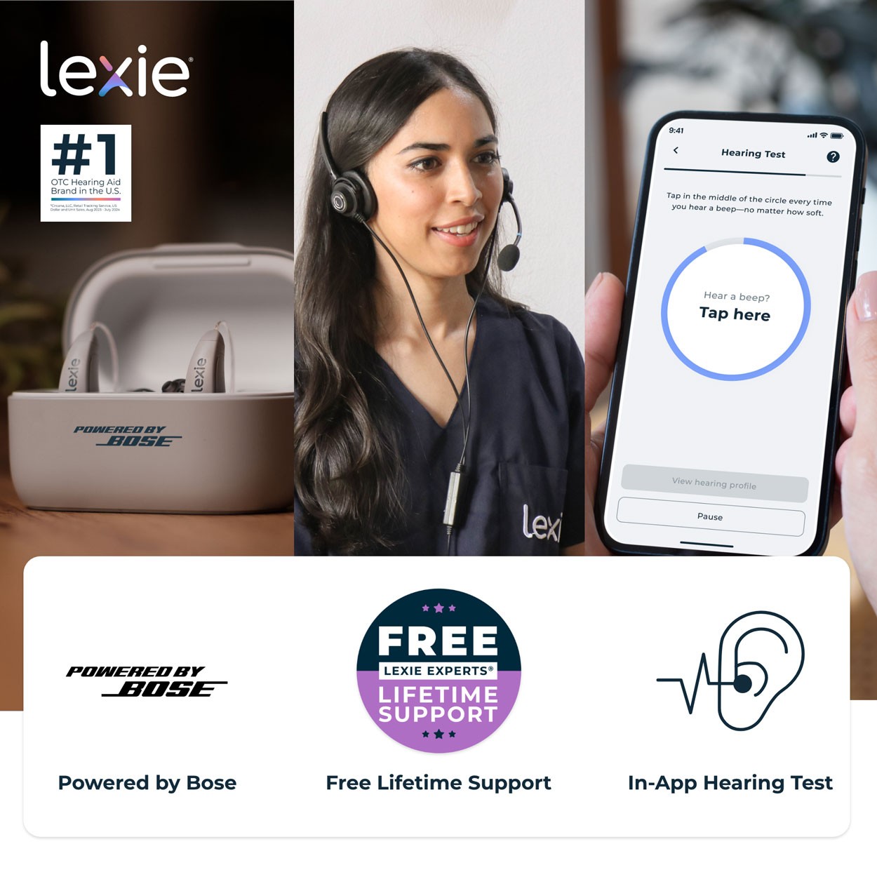 Lexie B2 Hearing Aids, Powered by Bose,  image number 2