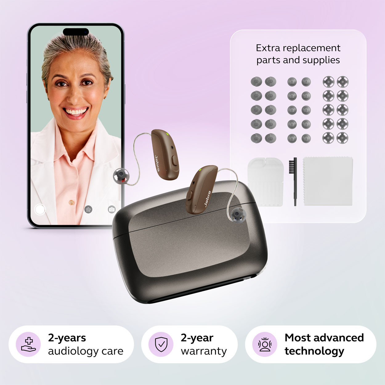 Jabra Enhance Select M3 Complete Bundle, Bronze, image number 1