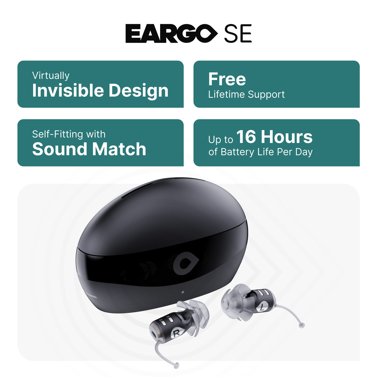 Eargo SE Hearing Aids Bundle,, image number 1